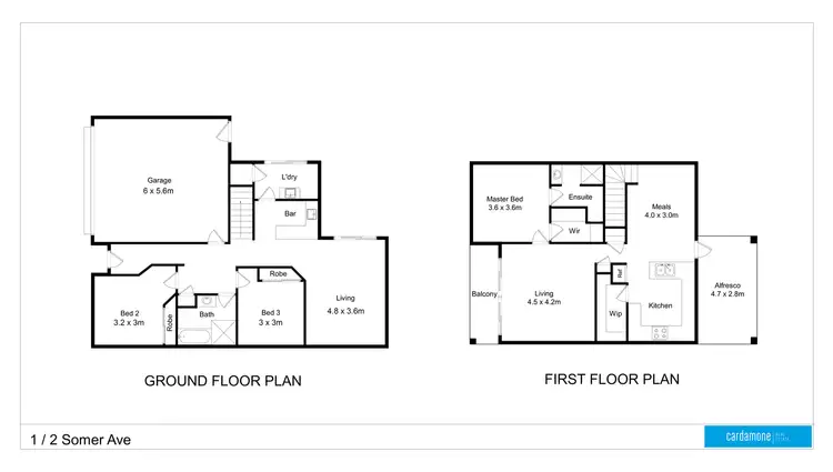Floorplan of Homely townhouse listing, 1/2 Somer Avenue, Shepparton VIC 3630