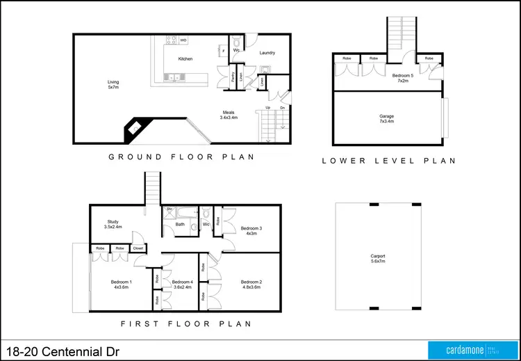 Floorplan of Homely house listing, 18-20 Centennial Drive, Mooroopna VIC 3629