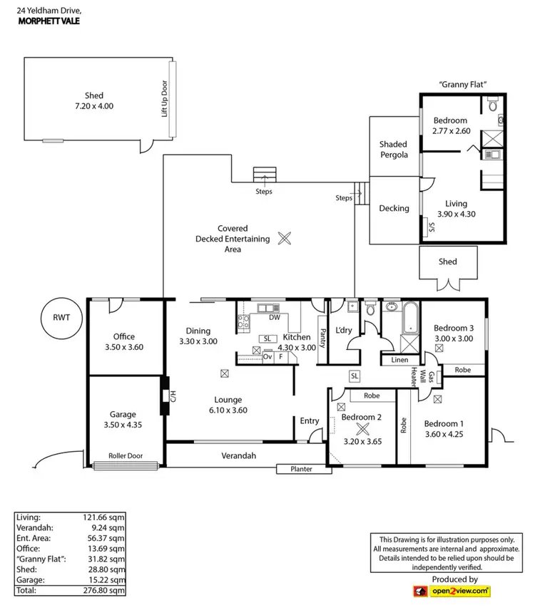 Floorplan of Homely house listing, 24 Yeldham Drive, Morphett Vale SA 5162