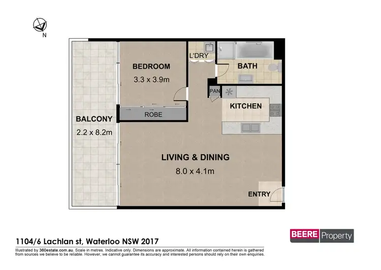 Floorplan of Homely apartment listing, 1104/6 Lachlan Street, Waterloo NSW 2017