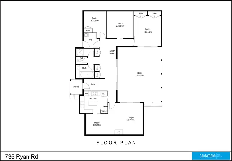 Floorplan of Homely rural property listing, 735 Ryan Road, Merrigum VIC 3618