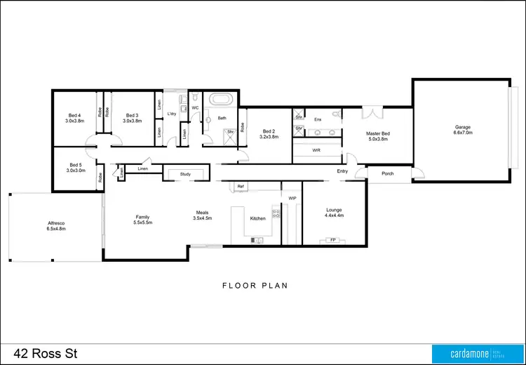 Floorplan of Homely house listing, 42 Ross Street, Tatura VIC 3616