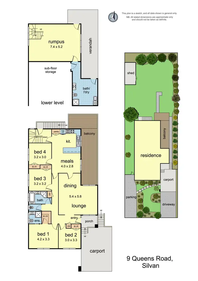 Floorplan of Homely house listing, 9 Queens Road, Silvan VIC 3795