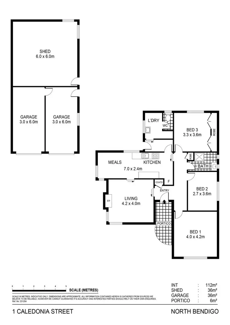 Floorplan of Homely house listing, 1 Caledonia Street, Bendigo VIC 3550