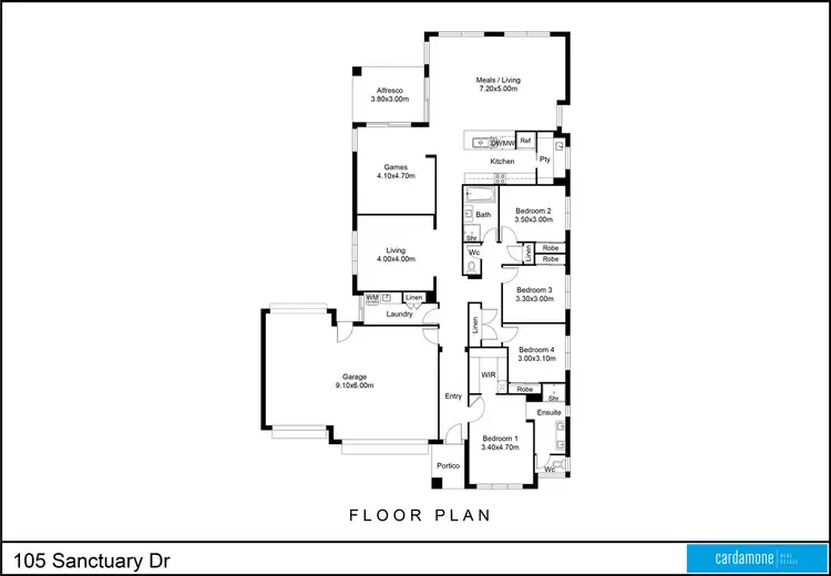 Floorplan of Homely house listing, 105 Sanctuary Drive, Kialla VIC 3631