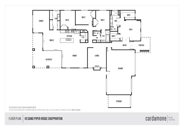 Floorplan of Homely house listing, 10 Sandpiper Ridge, Shepparton VIC 3630