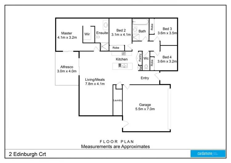 Floorplan of Homely house listing, 2 Edinburgh Court, Shepparton VIC 3630