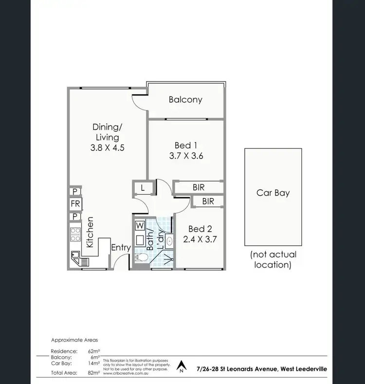 Floorplan of Homely apartment listing, 7/26 St Leonards Avenue, West Leederville WA 6007