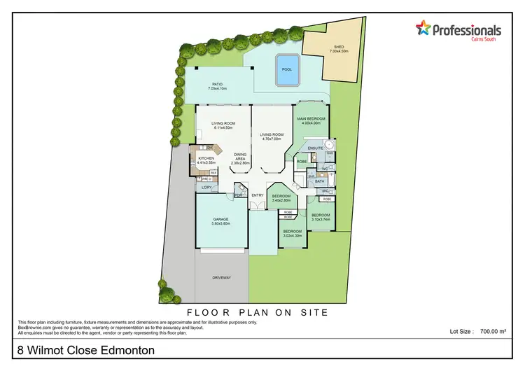 Floorplan of Homely house listing, 8 Wilmot Close, Edmonton QLD 4869