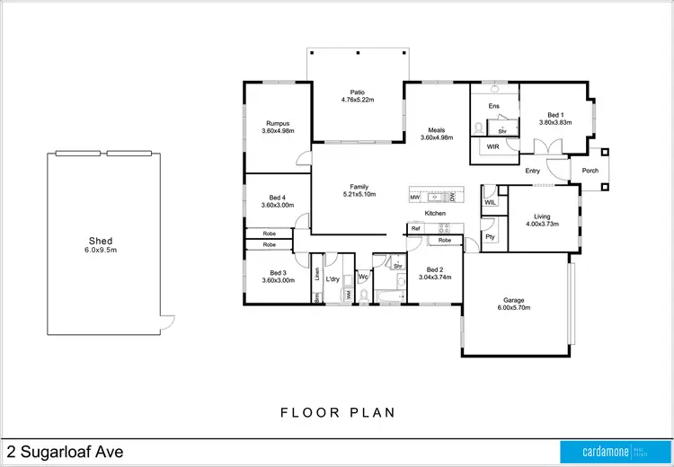 Floorplan of Homely house listing, 2 Sugarloaf Avenue, Kialla VIC 3631