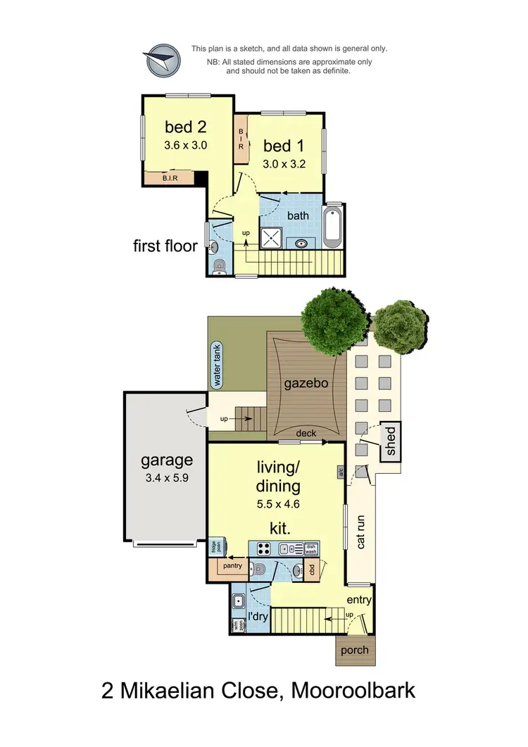 Floorplan of Homely townhouse listing, 2 Mikaelian Close, Mooroolbark VIC 3138