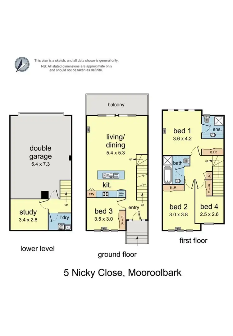 Floorplan of Homely townhouse listing, 5 Nicky Close, Mooroolbark VIC 3138