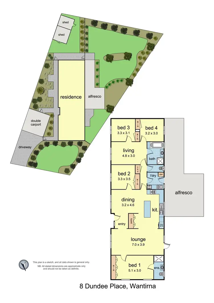 Floorplan of Homely house listing, 8 Dundee Place, Wantirna VIC 3152