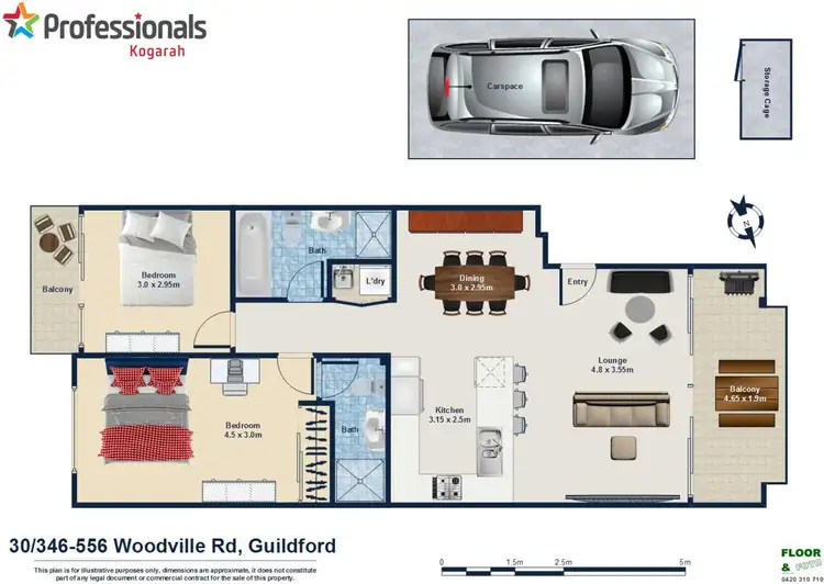 Floorplan of Homely apartment listing, 30/546-556 Woodville Road, Guildford NSW 2161