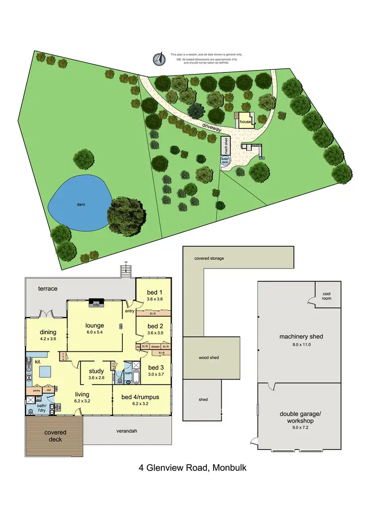 Floorplan of Homely house listing, 4 Glenview Road, Monbulk VIC 3793