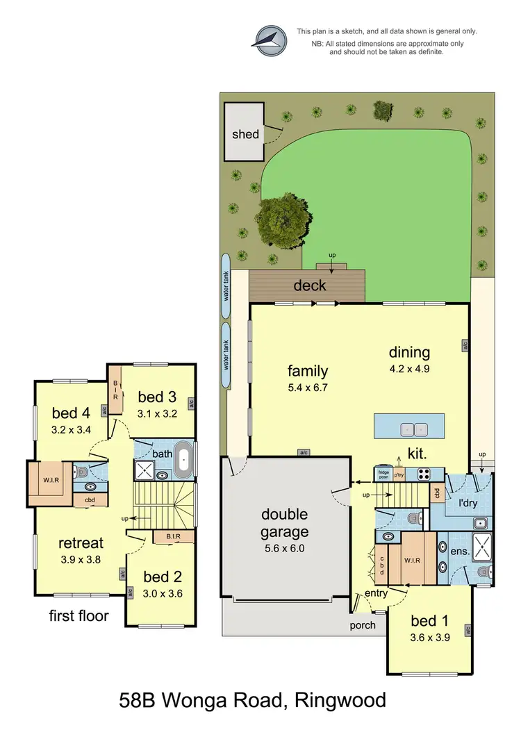 Floorplan of Homely townhouse listing, 58b Wonga Road, Ringwood VIC 3134