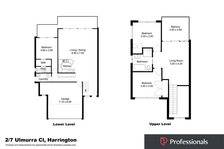 Floorplan of Homely townhouse listing, 2/7 Ulmarra Close, Harrington NSW 2427