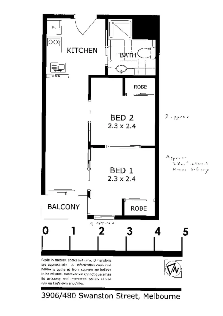 Floorplan of Homely apartment listing, 3906/488 Swanston Street, Carlton VIC 3053