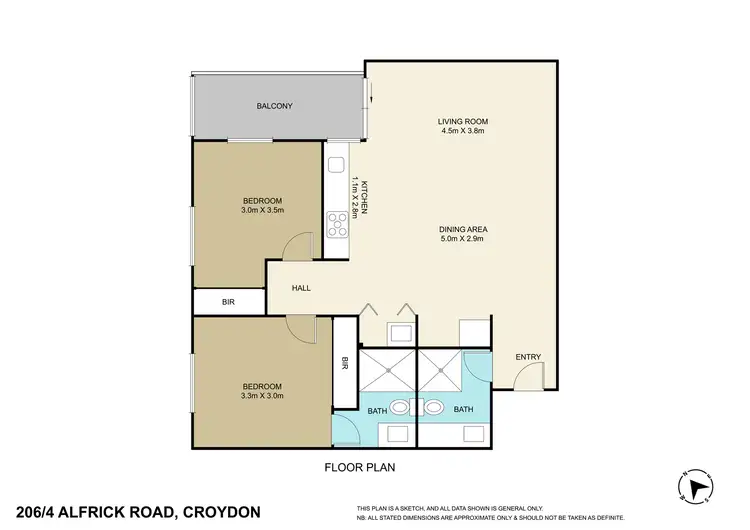 Floorplan of Homely apartment listing, 206/4 Alfrick Road, Croydon VIC 3136