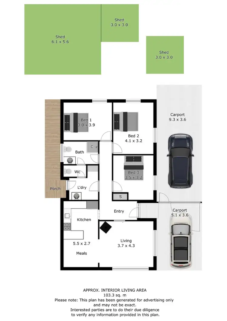 Floorplan of Homely house listing, 13 William Street, Rutherglen VIC 3685