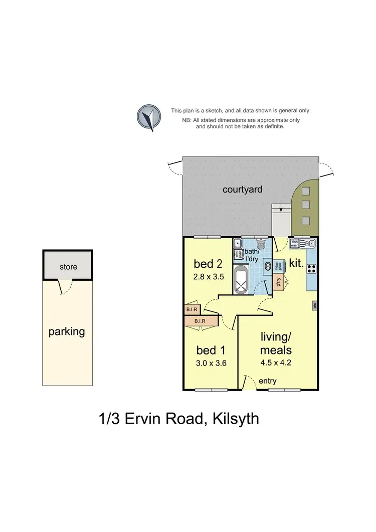 Floorplan of Homely unit listing, 1/3 Ervin Road, Kilsyth VIC 3137