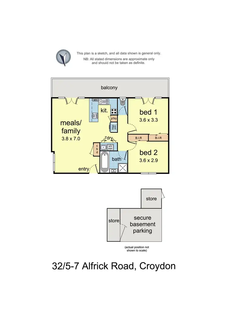 Floorplan of Homely apartment listing, 32/5-7 Alfrick Road, Croydon VIC 3136