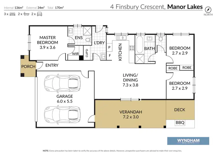 Floorplan of Homely house listing, 4 Finsbury Crescent, Manor Lakes VIC 3024
