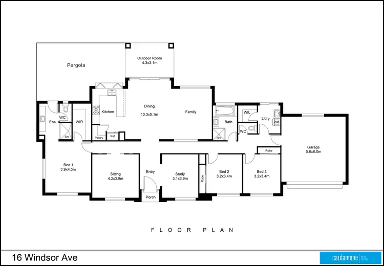 Floorplan of Homely house listing, 16 Windsor Avenue, Shepparton VIC 3630