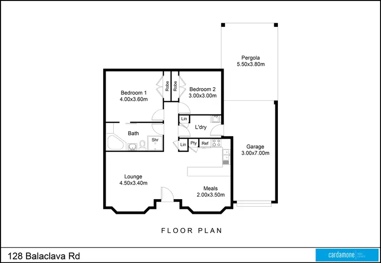 Floorplan of Homely townhouse listing, 128 Balaclava Road, Shepparton VIC 3630