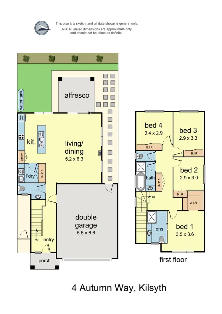 Floorplan of Homely townhouse listing, 4 Autumn Way, Kilsyth VIC 3137