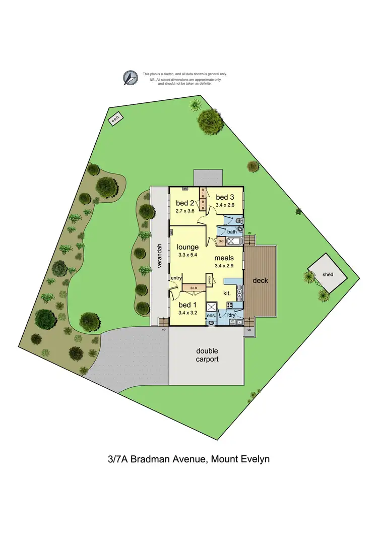 Floorplan of Homely unit listing, 3/7a Bradman Avenue, Mount Evelyn VIC 3796