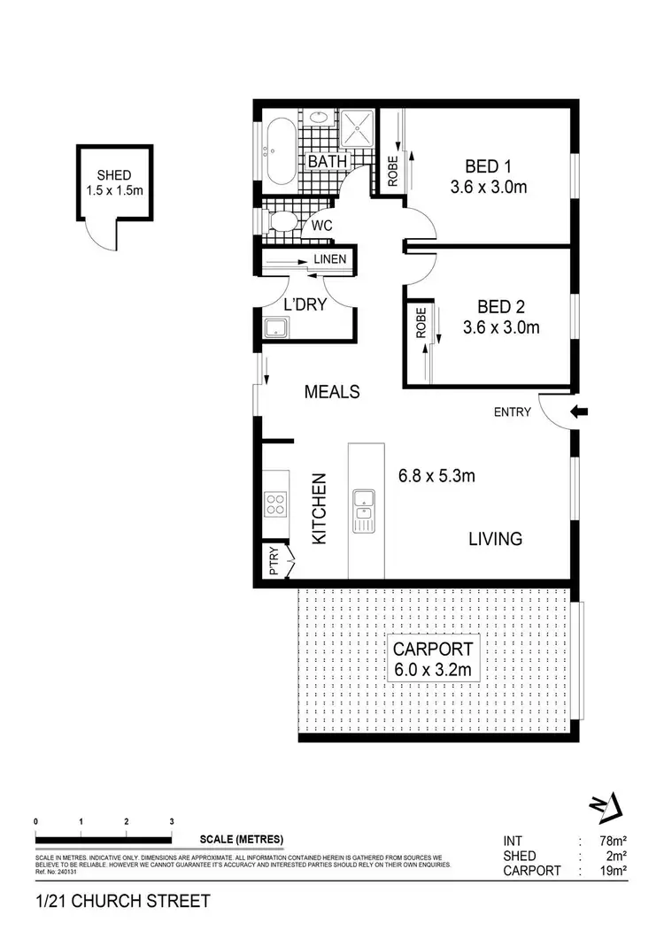 Floorplan of Homely house listing, 1/21A Church Street, Eaglehawk VIC 3556