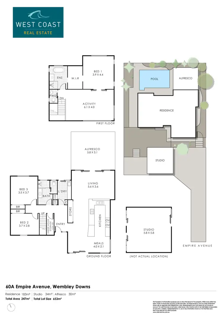 Floorplan of Homely house listing, 60a Empire Avenue, Wembley Downs WA 6019