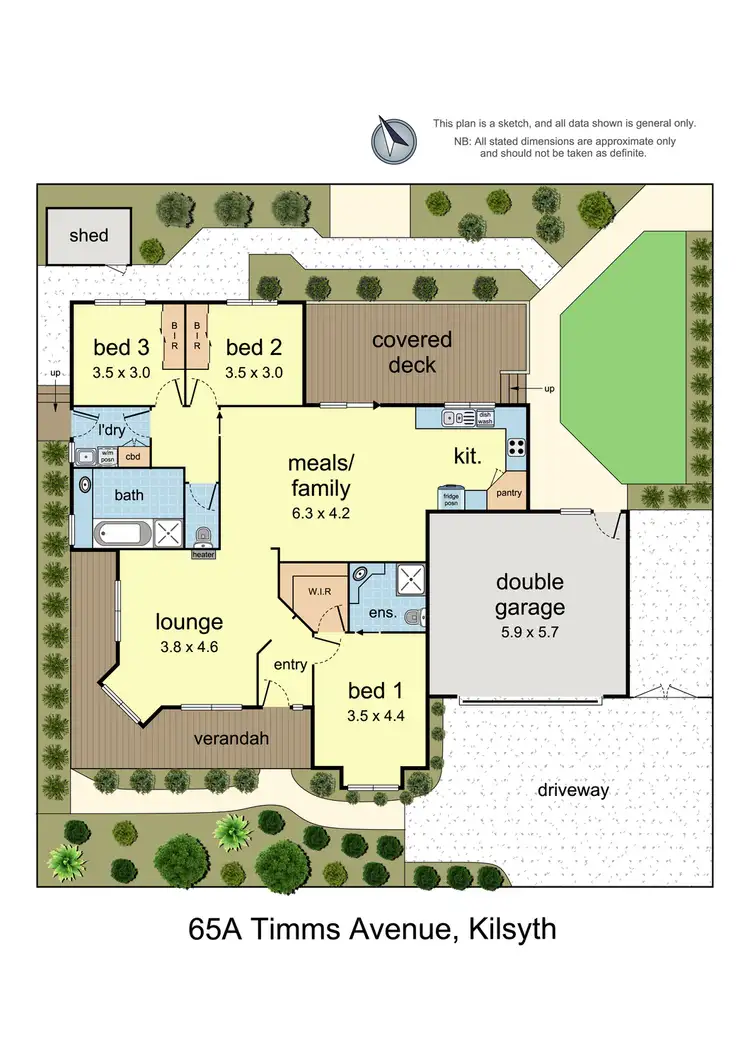 Floorplan of Homely house listing, 65A Timms Avenue, Kilsyth VIC 3137