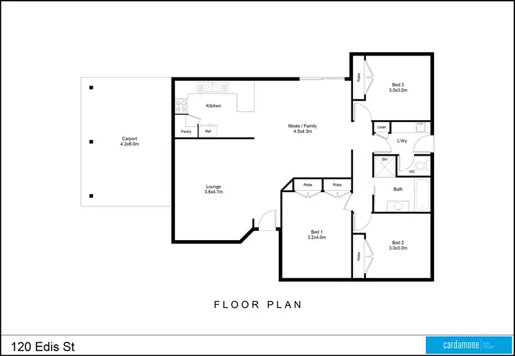 Floorplan of Homely rural property listing, 120 Edis Street, Kyabram VIC 3620