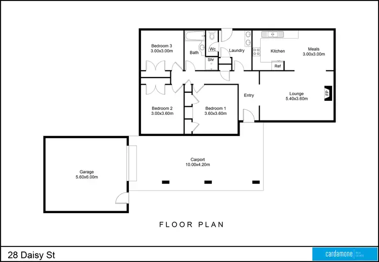 Floorplan of Homely house listing, 28 Daisy Street, Mooroopna VIC 3629