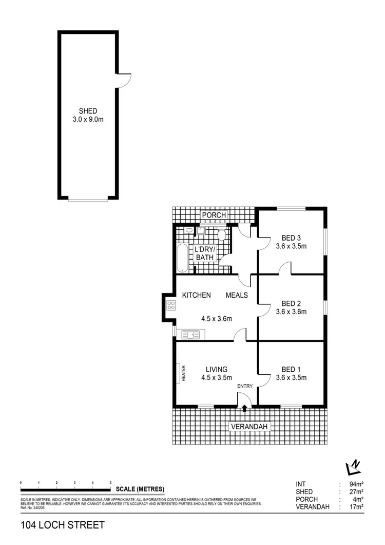 Floorplan of Homely house listing, 104 Loch Street, Maryborough VIC 3465