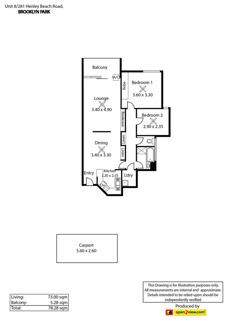 Floorplan of Homely unit listing, 8/281 Henley Beach Road, Brooklyn Park SA 5032