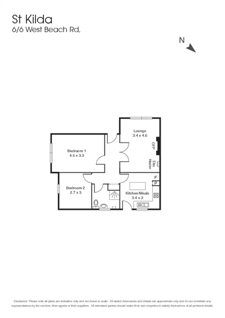 Floorplan of Homely apartment listing, 6/6 West Beach Road, St Kilda West VIC 3182
