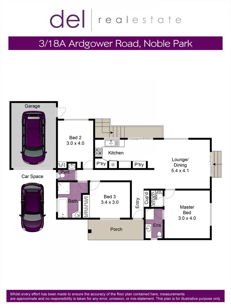 Floorplan of Homely unit listing, 3/18A Ardgower Road, Noble Park VIC 3174