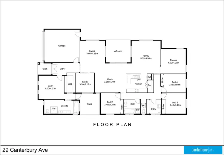 Floorplan of Homely house listing, 29 Canterbury Avenue, Shepparton VIC 3630