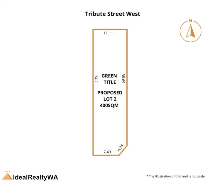 Floorplan of Homely land listing, 35 or 35A Tribute Street, Shelley WA 6148