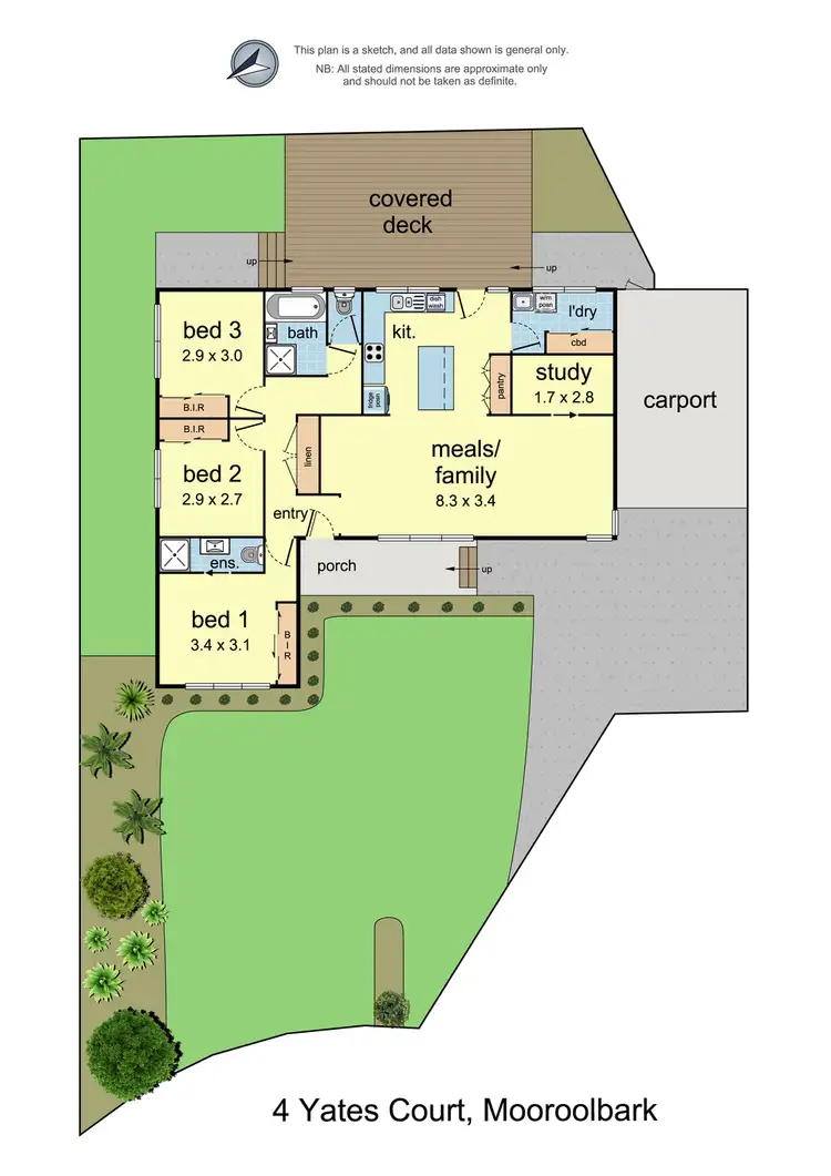 Floorplan of Homely house listing, 4 Yates Court, Mooroolbark VIC 3138
