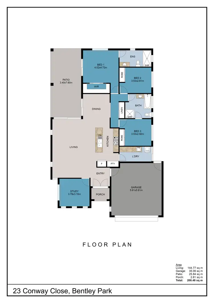 Floorplan of Homely house listing, 23 Conway Close, Bentley Park QLD 4869