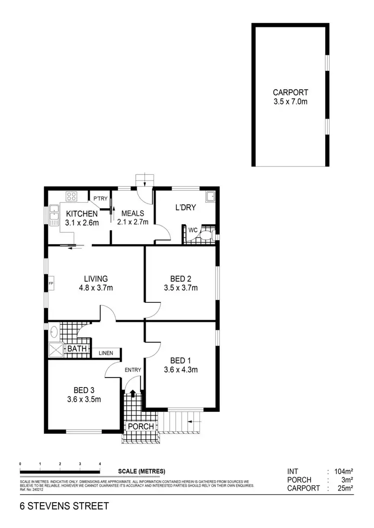Floorplan of Homely house listing, 6 Stevens Street, Maryborough VIC 3465