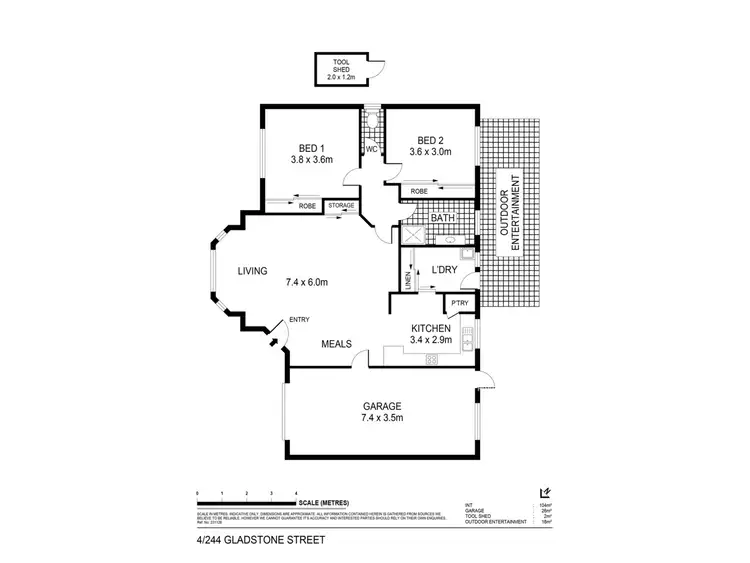 Floorplan of Homely unit listing, 4/244 Gladstone Street, Maryborough VIC 3465