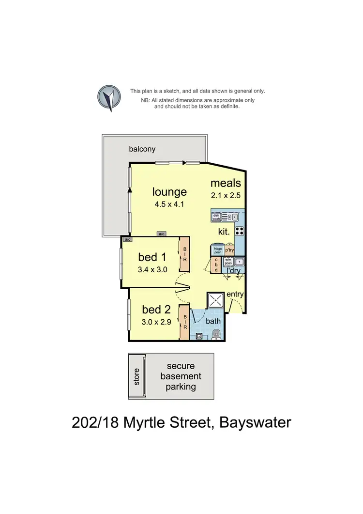 Floorplan of Homely apartment listing, 202/18 Myrtle Street, Bayswater VIC 3153