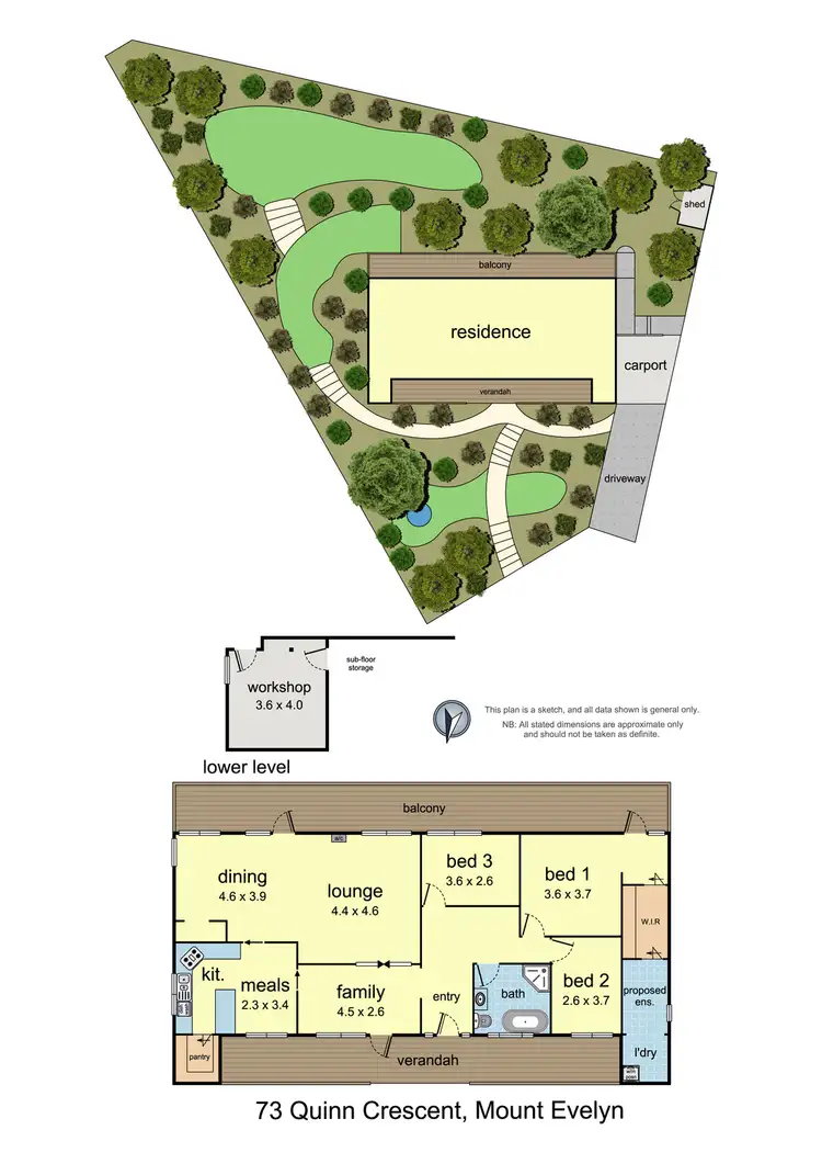 Floorplan of Homely house listing, 73 Quinn Crescent, Mount Evelyn VIC 3796