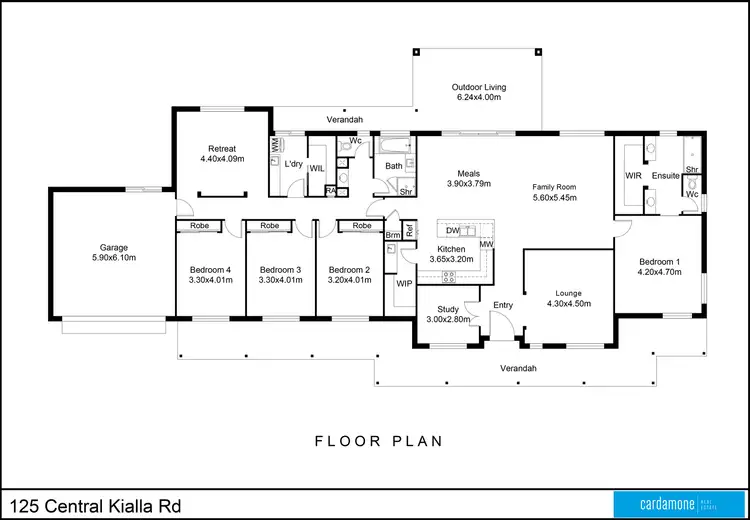 Floorplan of Homely rural property listing, 125 Central-Kialla Road, Kialla VIC 3631