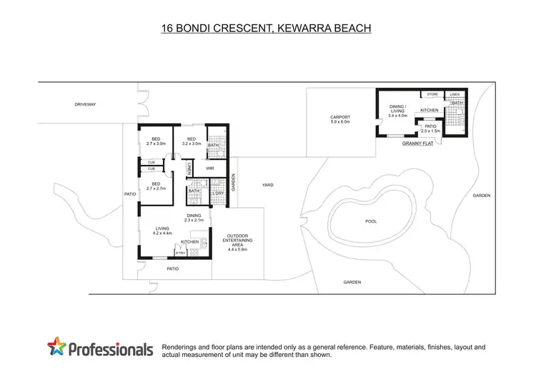 Floorplan of Homely house listing, 16 Bondi Crescent, Kewarra Beach QLD 4879